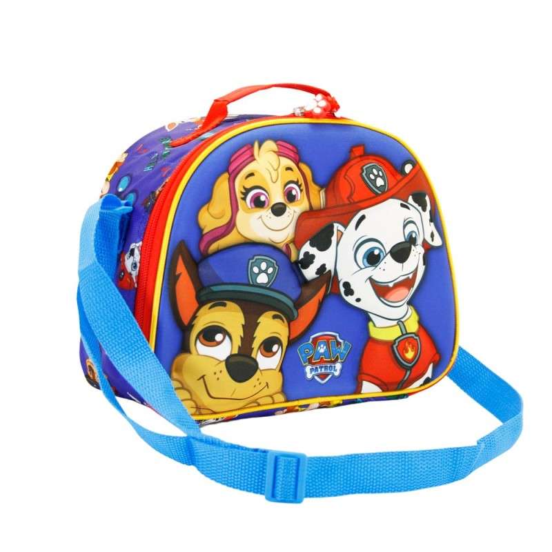 Bolsa Portameriendas 3D Patrulla Canina 20x25,5x10cm.