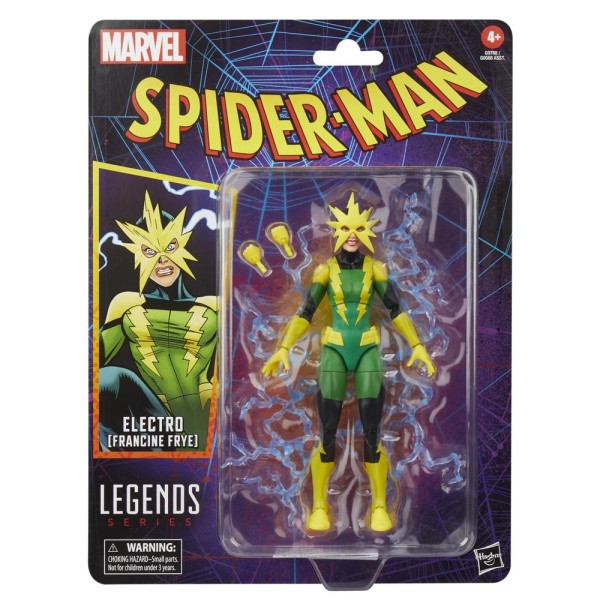 Figura hasbro marvel legends series spider - man electro (francine frye)