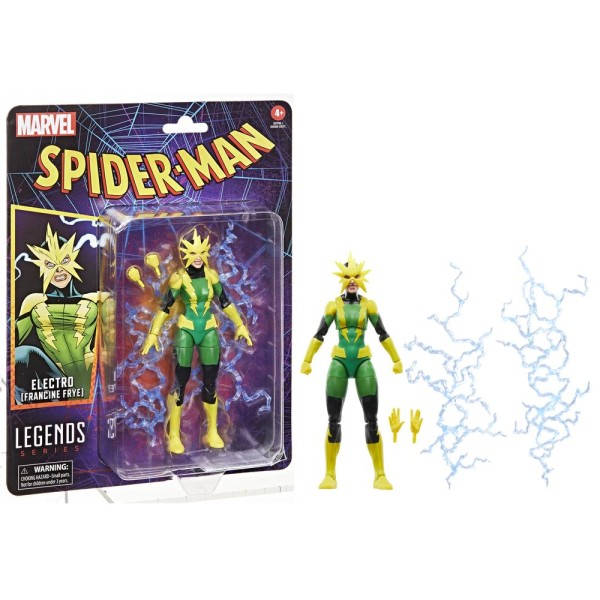 Figura hasbro marvel legends series spider - man electro (francine frye)