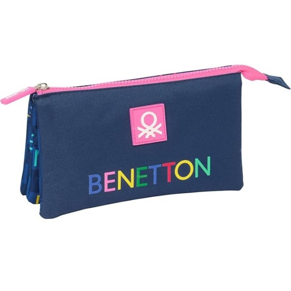 Portatodo Triple Benetton Damero 22X3X12Cm