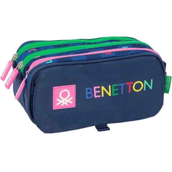 Portatodo Triple Big Benetton Damero 21.5X8X10Cm