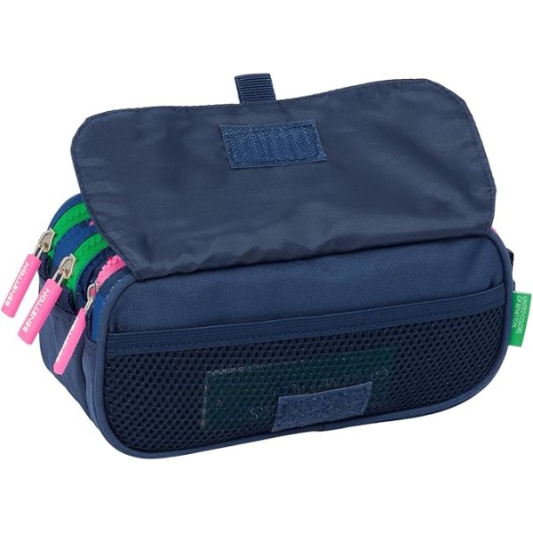 Portatodo Triple Big Benetton Damero 21.5X8X10Cm