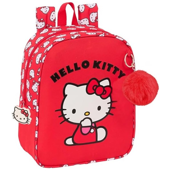 Mochila Guarderia Adapt.Carro Hello Kitty Iconic 22X10X27Cm