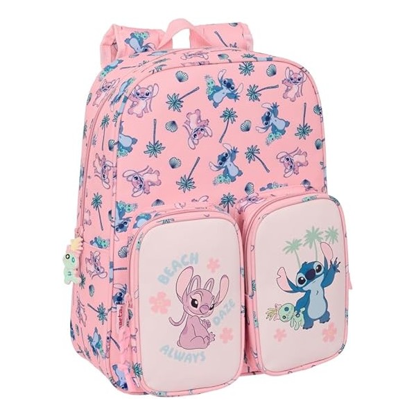 Mochila Infantil Bolsillos Adapt.Carro Stitch Beach 26X11X34Cm