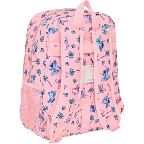 Mochila Infantil Bolsillos Adapt.Carro Stitch Beach 26X11X34Cm