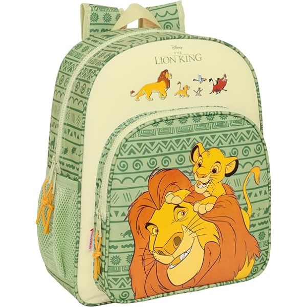 Mochila Junior Adapt.Carro Mufasa 32X12X38Cm