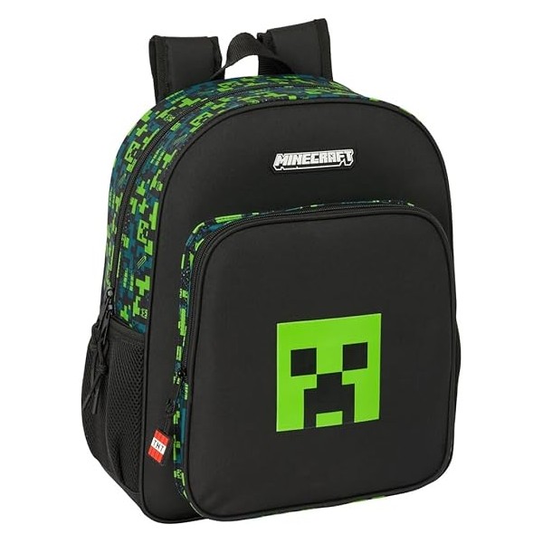 Mochila Junior Adapt.Carro Minecraft Tnt 32X12X38Cm