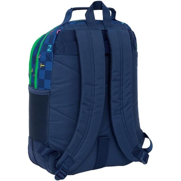 Mochila Doble Adapt.Carro Benetton Damero 32X15X42Cm