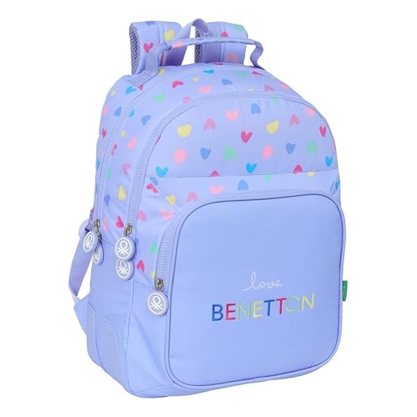 Mochila Doble Adapt.Carro Benetton Lila 32X15X42Cm