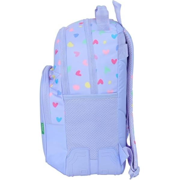 Mochila Doble Adapt.Carro Benetton Lila 32X15X42Cm