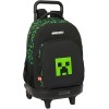 Mochila Gde. C/Ruedas Compact Extraible Minecraft Tnt 33X22X45Cm