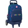 Mochila Gde. C/Ruedas Compact Evol. Ext. Benetton Damero 33X22X45Cm