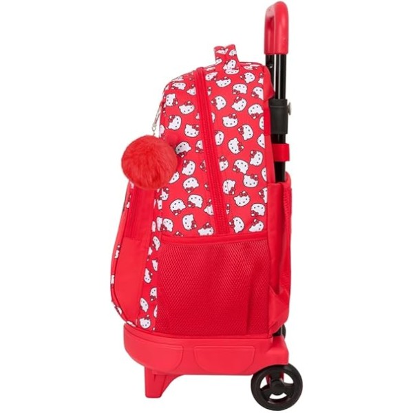 Mochila Gde. C/Ruedas Compact Extraible Hello Kitty Iconic 33X22X45Cm