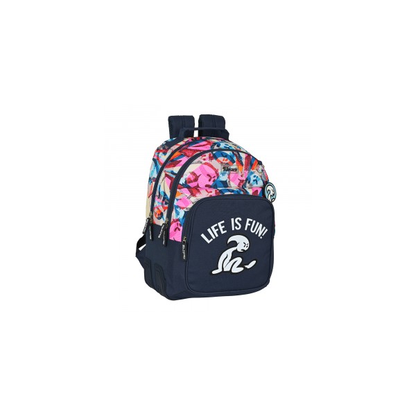 Mochila Doble Adapt.Carro El NiÃ±o Life Is Fun 32x15x42cm