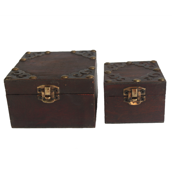 Juego de 2 Cajas Góticas Cuadradas