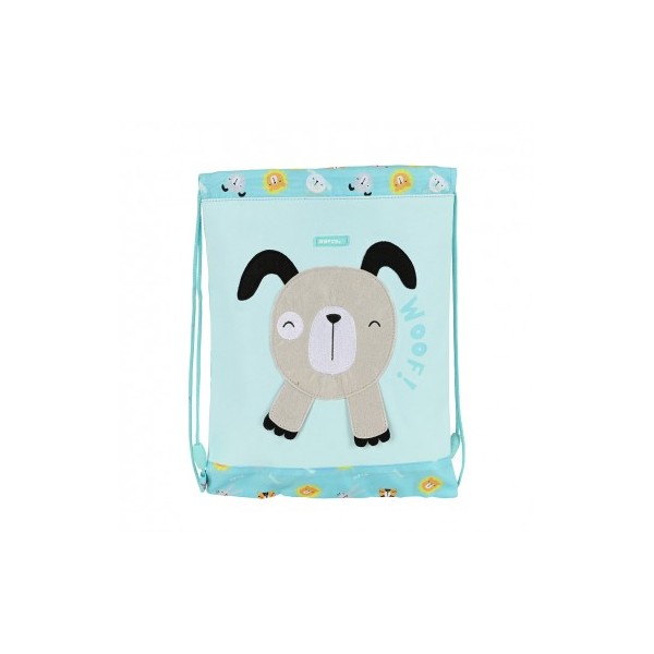 Saco Plano Junior Facil Limpieza Safta Preescolar Dog 26cm x 34cm.