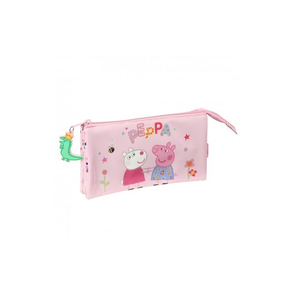 Portatodo Triple Peppa Pig Having Fun 22 x 3 x 12 cm.