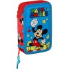 Plumier Doble Pqño 28 Pcs Mickey Mouse Happy Smiles 12,5x4x19,5cm