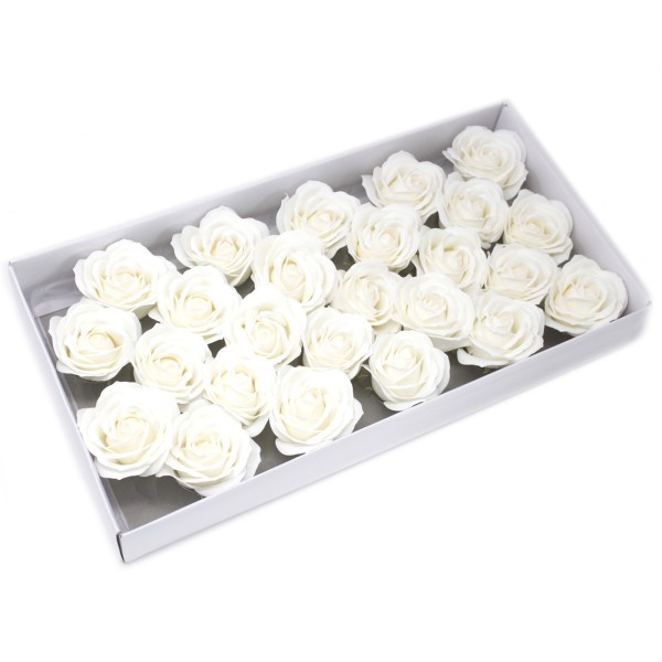 Flor de manualidades deco grande - blanca