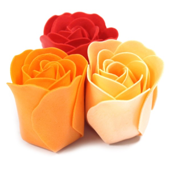 Set de 9 flores de Jabón - rosas melocotón