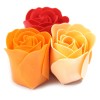 Set de 9 flores de Jabón - rosas melocotón