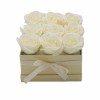 Caja de Regalo - Flor de Jabón 9 Rosas Crema - cuadrado