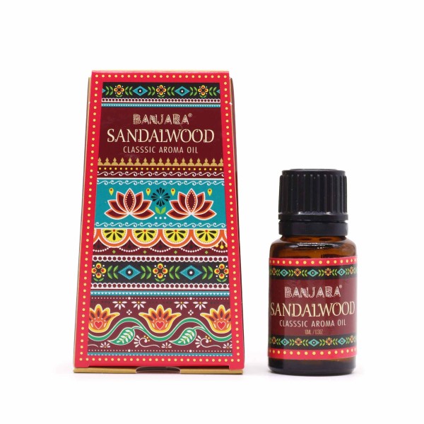 Aceite con fragancia de la India Banjara 10ml - Sándalo