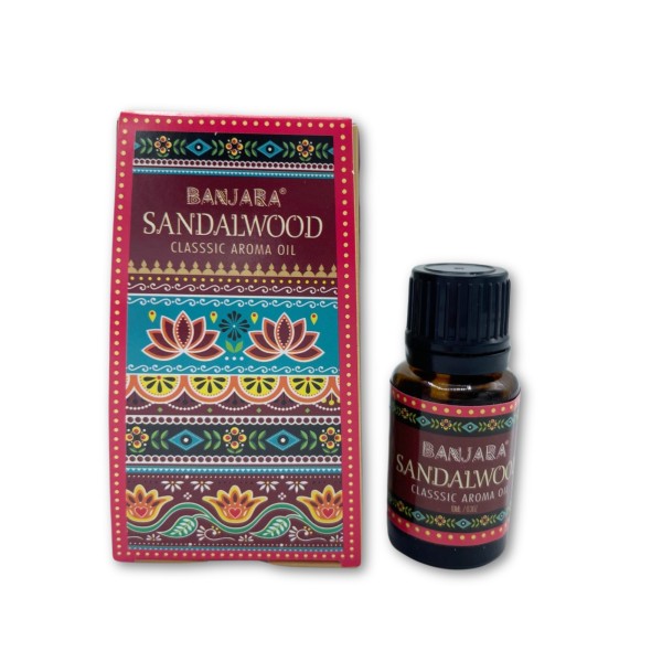 Aceite con fragancia de la India Banjara 10ml - Sándalo