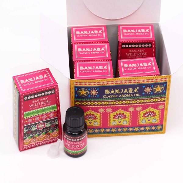 Aceite con fragancia de la India Banjara 10ml - Rosa silvestre