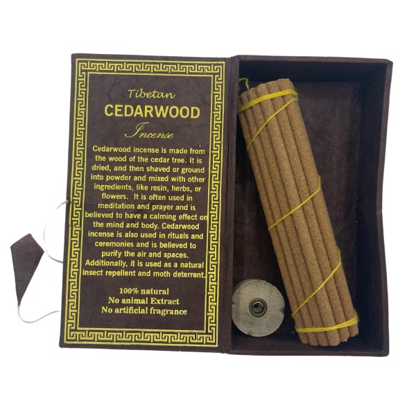 Set de regalo de incienso Himalayan Sugandhit Dhoop - Madera de cedro