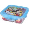 Recipiente Hermetico Cuadrado De Plástico Mickey Disney 500Ml.