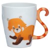 Taza de Porcelana - Asa con Forma de Cola de Panda Rojo Zooniverso