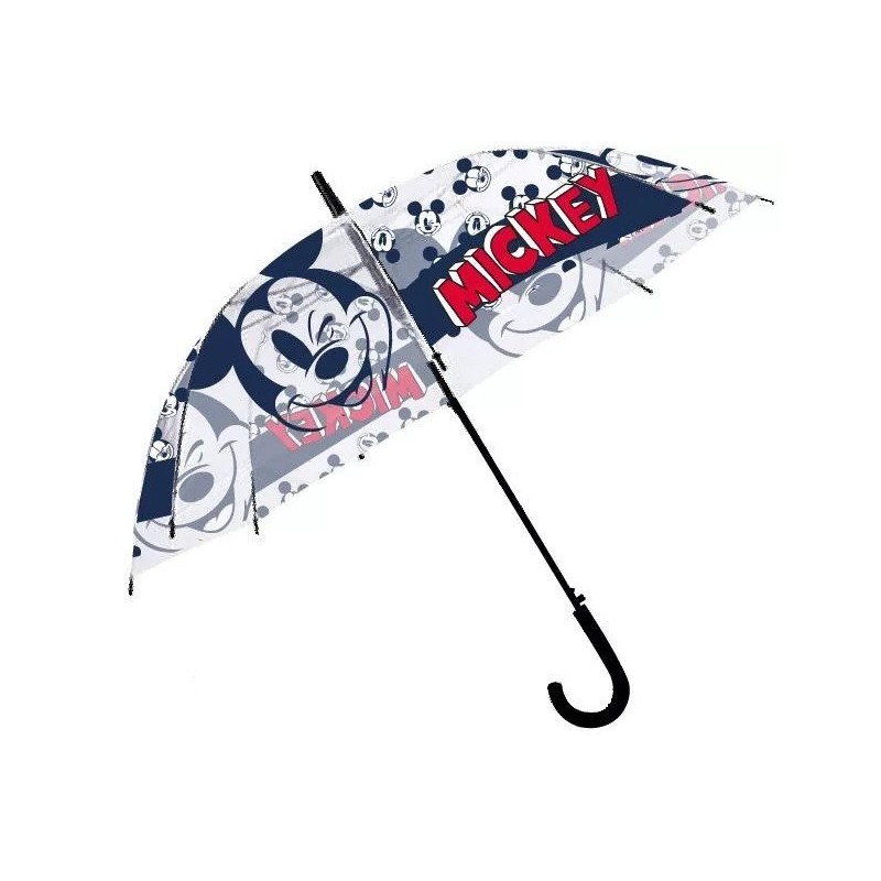 Paraguas Automatico Transparente Mickey Disney 44cm.