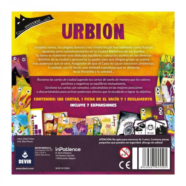 Juego de mesa urbion