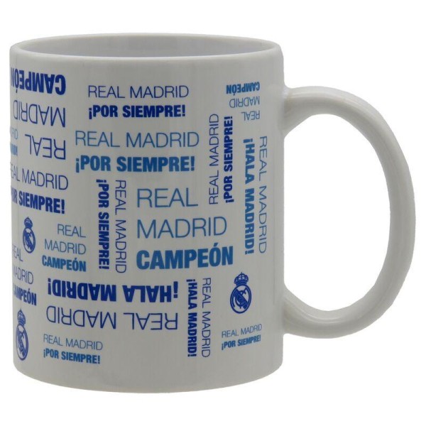 Taza Real Madrid cerámica con Frases de 300ml