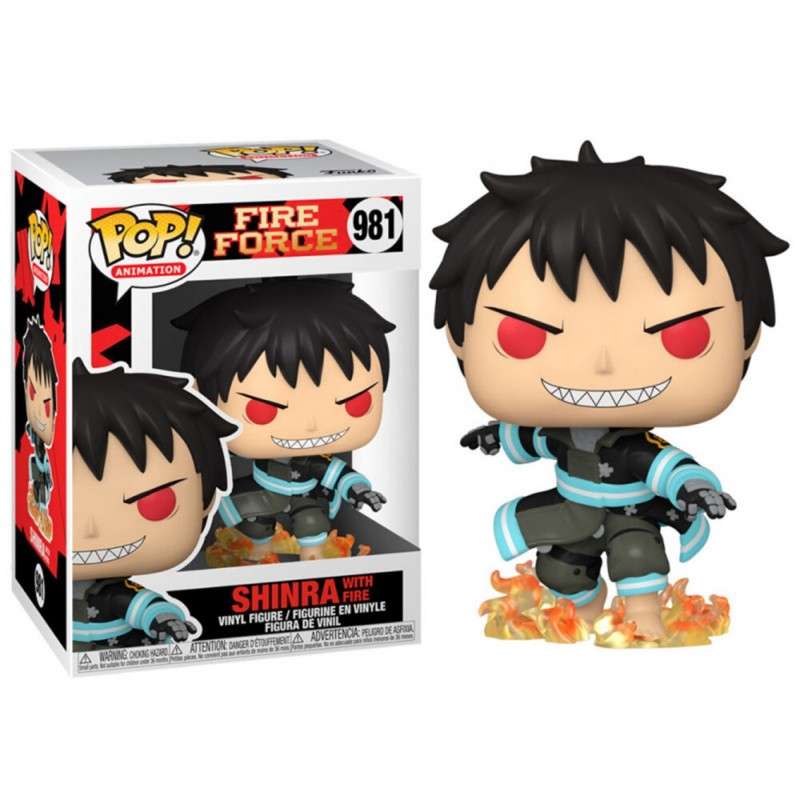 Funko pop animacion fire force shinra con fuego 56159