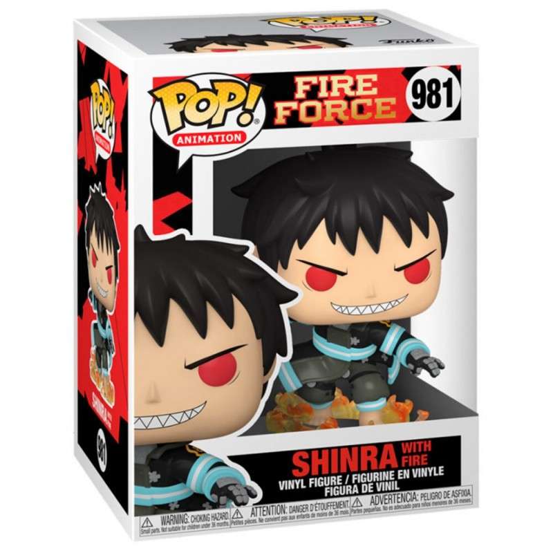 Funko pop animacion fire force shinra con fuego 56159