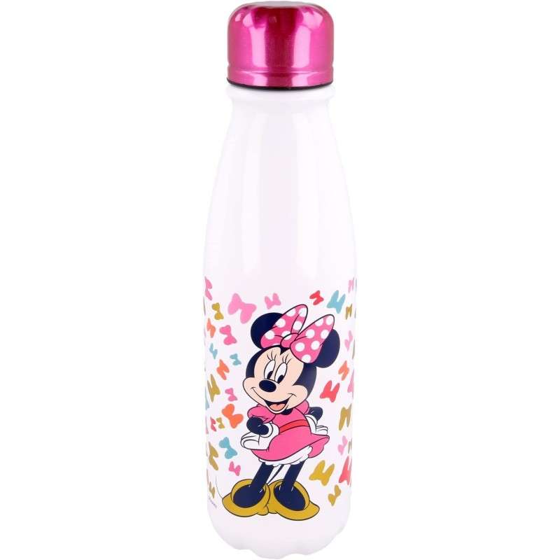 Botella De Agua Minnie De Aluminio Infantil De 600 Ml