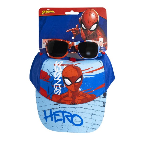 Gorra Set Gafas De Sol Spiderman 53 Cm