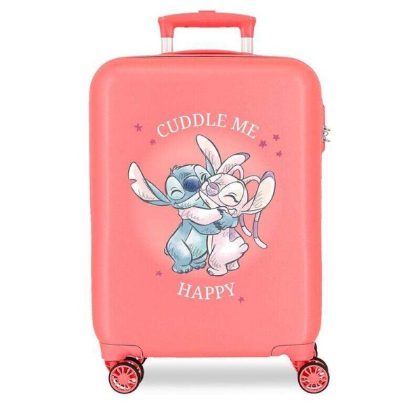 Maleta Cabina Stitch Cuddle Me Happy Coral 38x55x20cm.