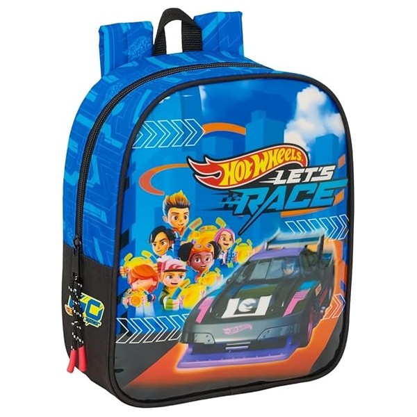 Mochila Guarderia Adapt.Carro Hot Wheels "Let'S Race" 22X10X27Cm