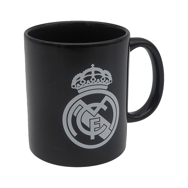 Taza Ceramica Negra Real Madrid 300ml