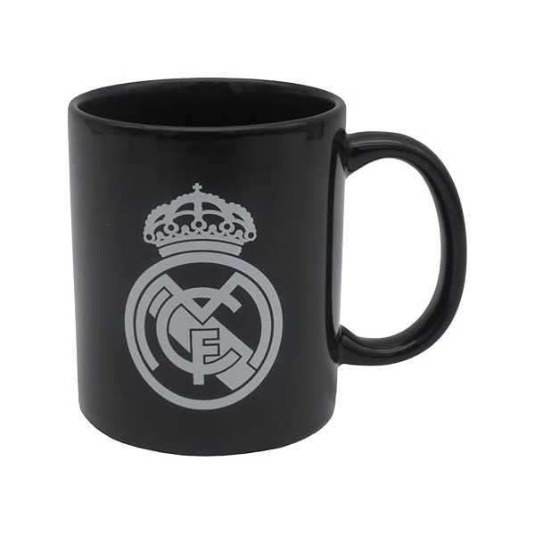 Taza Ceramica Negra Real Madrid 300ml