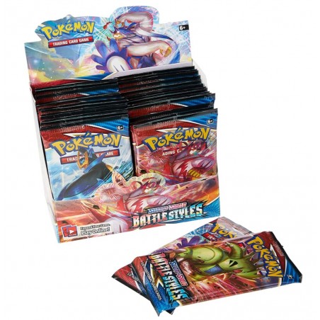 Juego de cartas sobre individual pokemon booster pack espada y escudo estilos de combate ingles