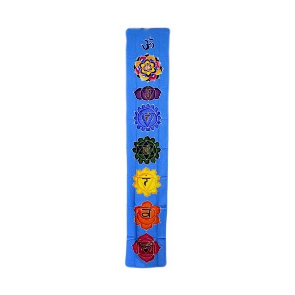 Banner vertical Chakra - celeste 183x35cm