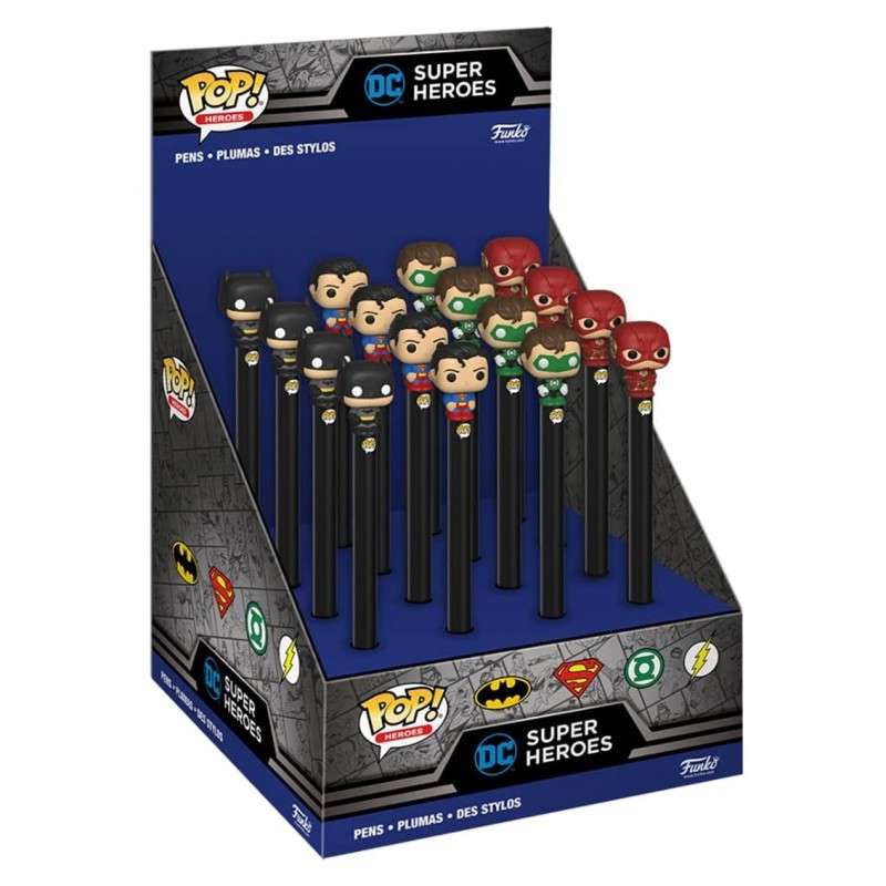 Funko pop pen topper boligrafo dc comics 1 unidad aleatoria batman superman linterna verde flash 48657