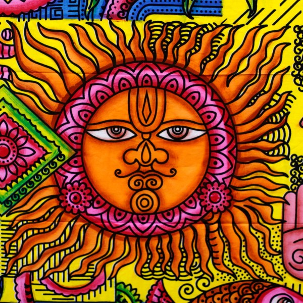 Arte de Pared de Algodón - Sol