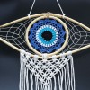 Atrapasueños - Med Macramé Evil Eye Azul / Blanco / Negro