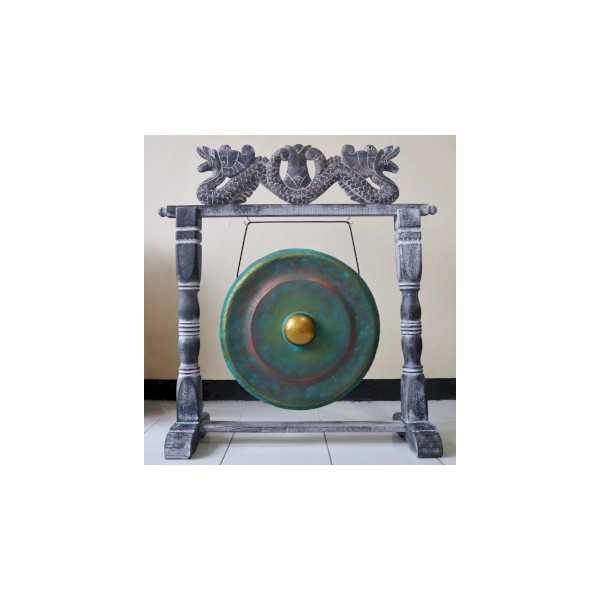 Pequeño Gong de Meditación con Soporte - 25cm - Verde