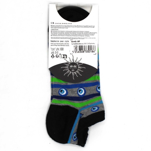 Calcetines bajos de bambú Hop Hare M/L (41-46) - Mal de ojo y Hamsa